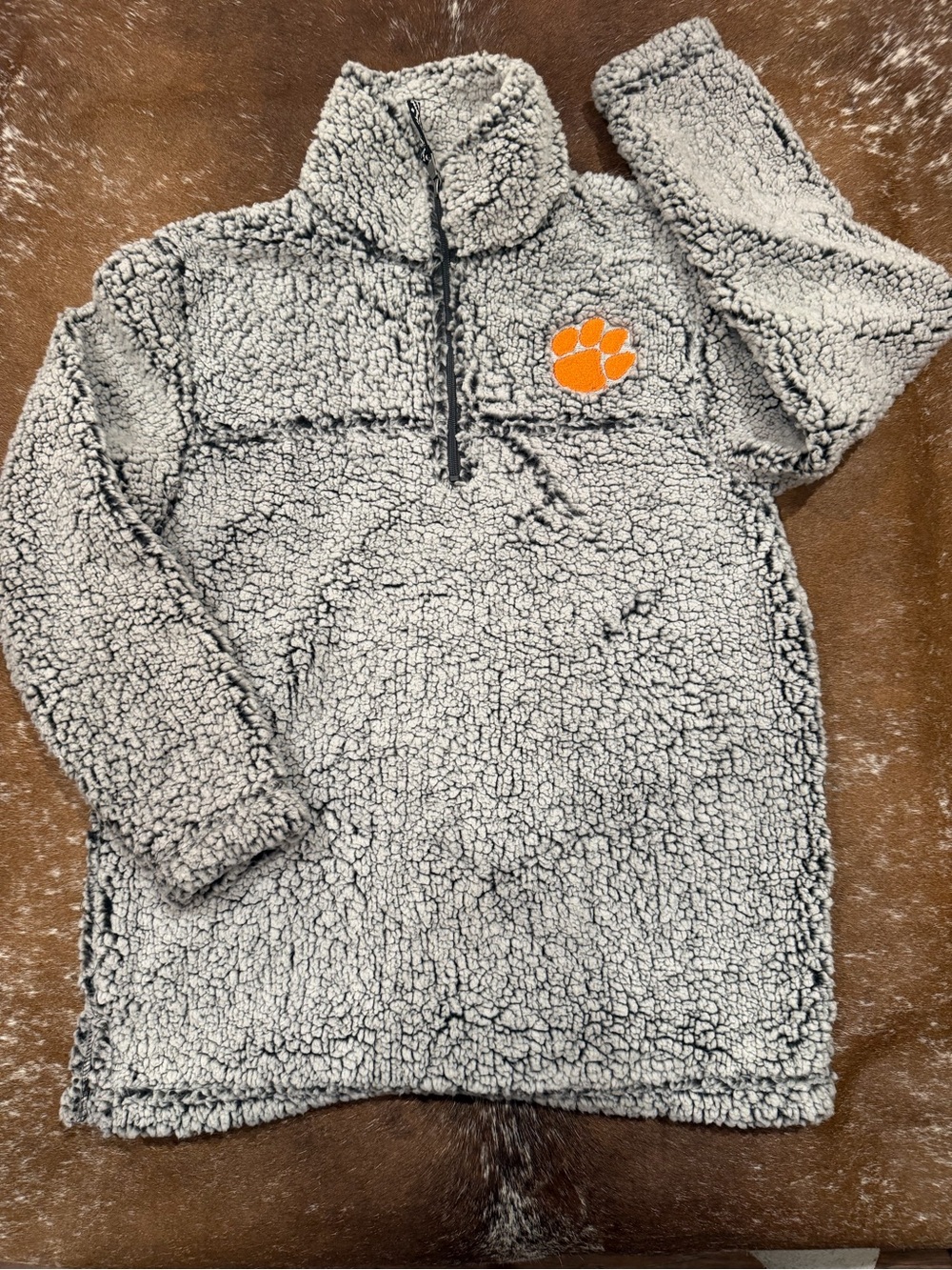 Clemson Tigers Boxercraft Sherpa Quarter Zip Pullover Size Small 🐅🧡
